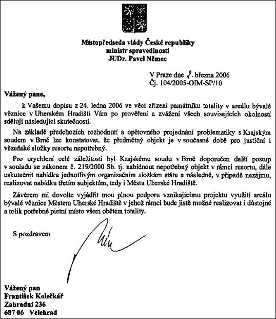 INICIATIVA ZA DŮSTOJNÉ VYUŽITÍ VĚZNICE V UHERSKÉM HRADIŠTI
